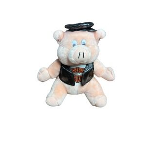 VTG 80s Harley Davidson‎ Biker Pig Plush Hog Vest & Hat Licensed